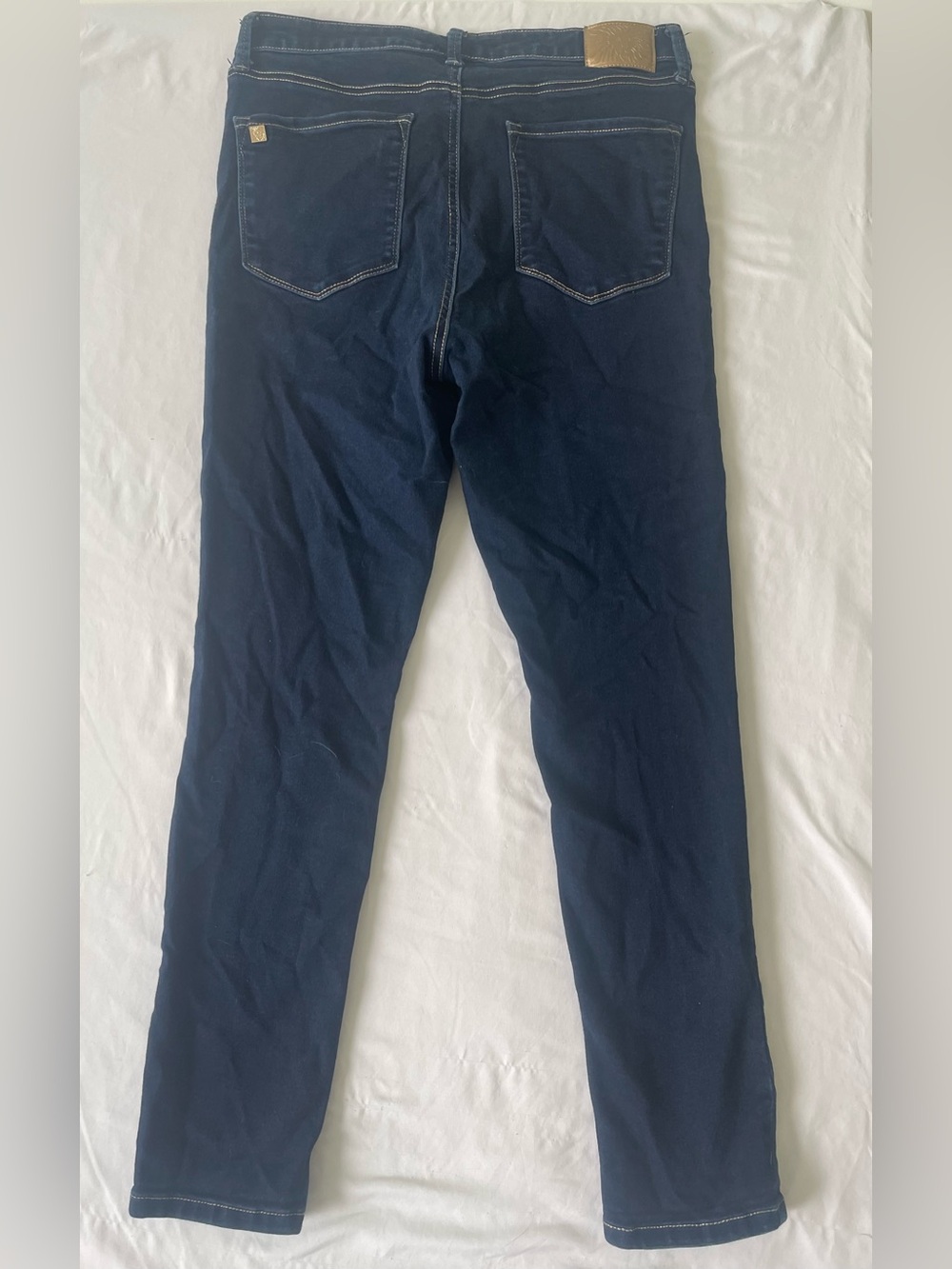 Anne Klein Women’s Jeans High Rise Skinny Ankle No Tag See Measurements. Gold Ac - Picture 6 of 10